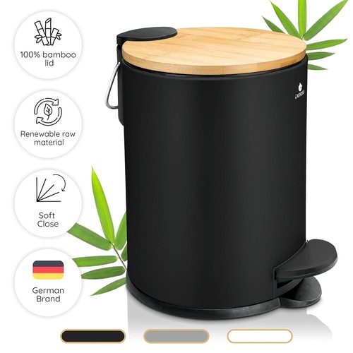 Exitoso Mini Trash Can with Lid 3L /0.8Gal Small Trash Can with Lid for Bathroom - Imagen 3 de 7