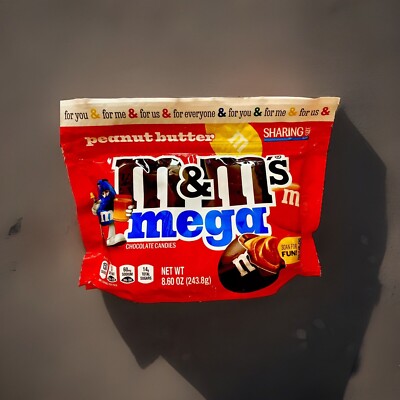 243,8g Beutel M&Ms MEGA Erdnussbutter Milchschokolade m und ms American Candy Sweet