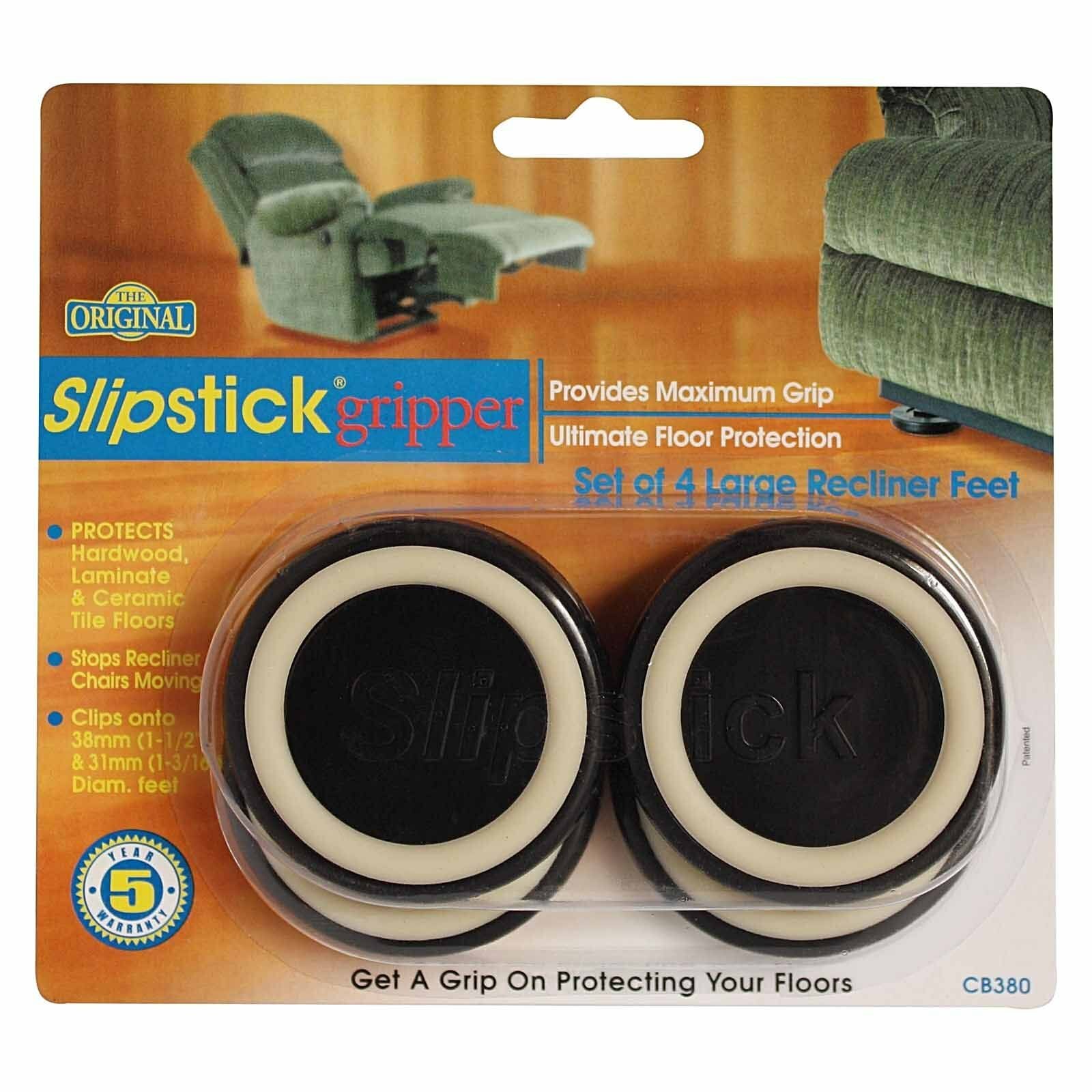 FLOOR PROTECTORS SLIPSTICK GRIP RECLINER FEET 38mm Protect/Allow