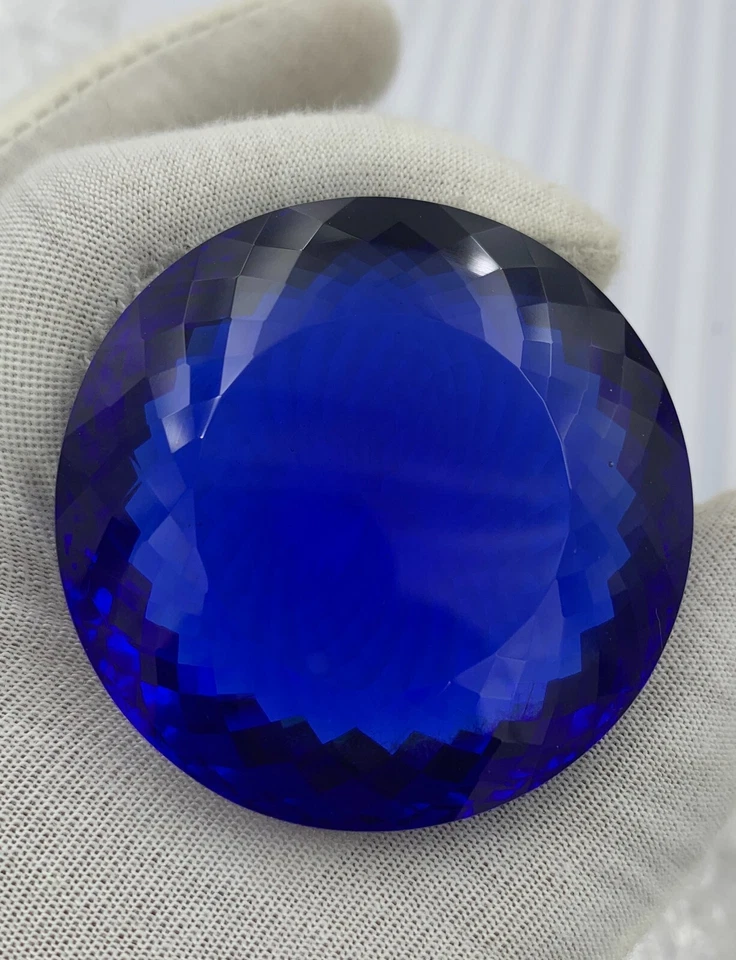 736 CT Top Quality Tanzanite Quartz Stone, Unique Round Big Size Quartz Gemstone - Image 2 of 4