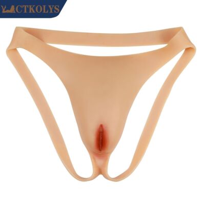 CTKOLYS Men's Camel Toes Panty Hiding Gaff Silicone Double Thong