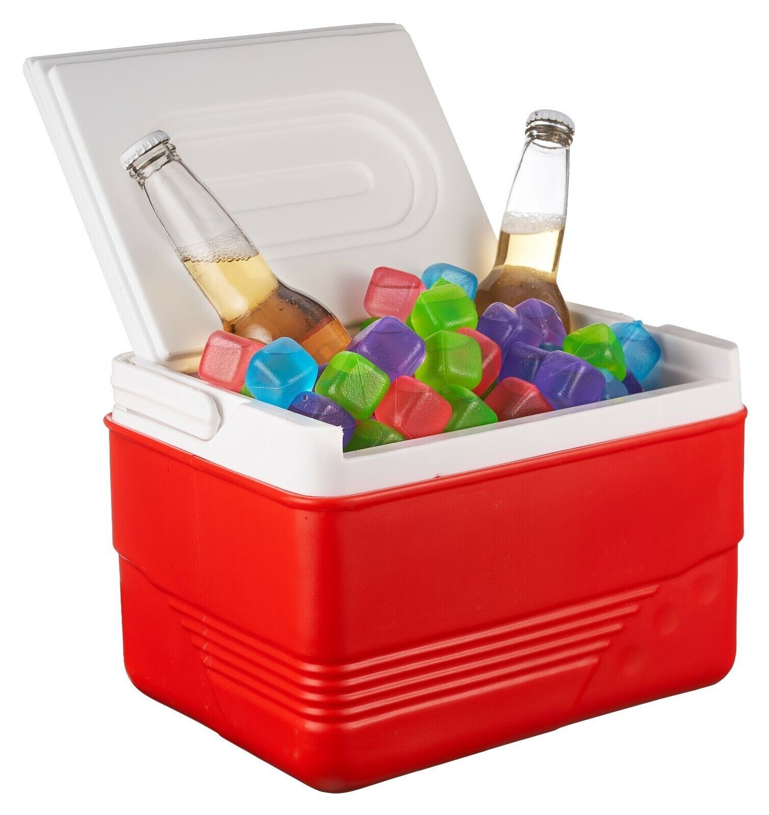 56 Piece Plastic Reusable Ice Cubes Coolers Refreeze Pool Party BPA FREE