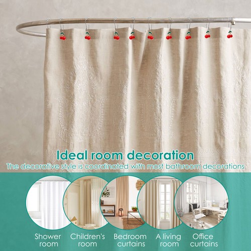 24Pcs Decorative Shower Curtain Hook Shower Curtain Ring Bathroom Accessories· - Picture 10 of 11