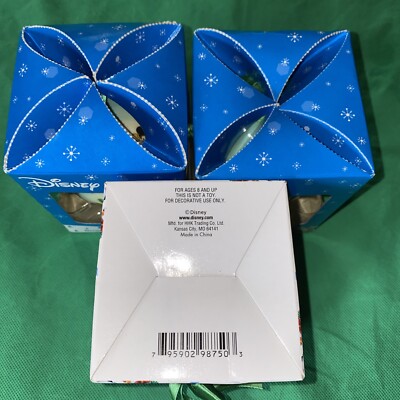 じぇい 3x VINTAGE DISNEY PLASTIC BALL ORNAMENT MICKEY AND FRIENDS SEASONS