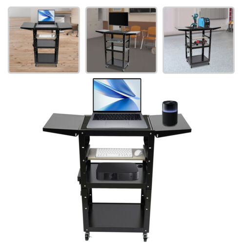 Rolling Cart Heavy Duty Work Station 3-Tier Storage Shelf Desk W/ Wheels Office