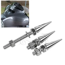 Chrome Windshield Spikes Bolts For Harley Street Electra Tri Glide FLRT 2014-UP