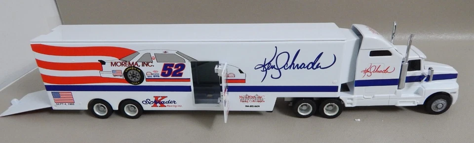 KEN SCHRADER #52 MOREMA INC RCI 1/64 SCALE 1993 RACE TEAM HAULER  1/2500 W/ Box - Image 3 of 4