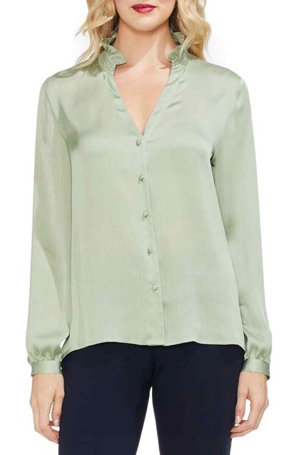 vince camuto green blouse