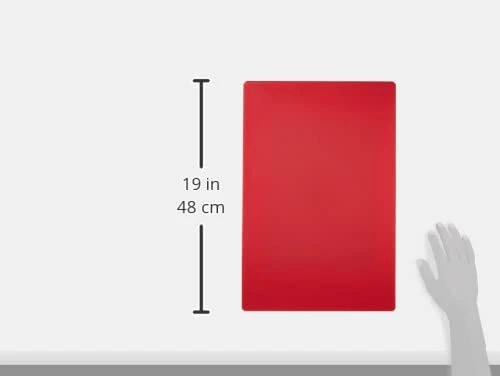 Tabla de cortar Winco 12 x 18 roja certificada NSF polietileno apta para lavavajillas Foto 2 de 2