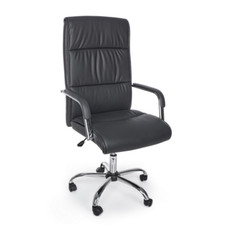 Poltrona Ufficio con bracci Queensland Grigio Scuro YES base in acciaio 