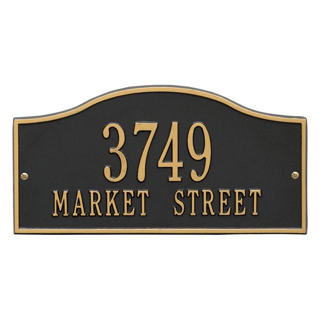Rolling Hills Rectangular Address Plaque