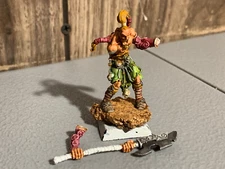 A1644 RACKHAM GIANT BARBARIAN WITH HALBERD 1 METAL OOP PAINTED