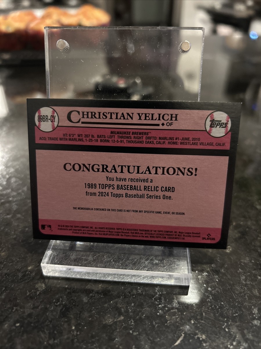 Lich　英語 CHRISTIAN YELICH 2024 Topps Series 1 1989 Relic Milwaukee Brewers