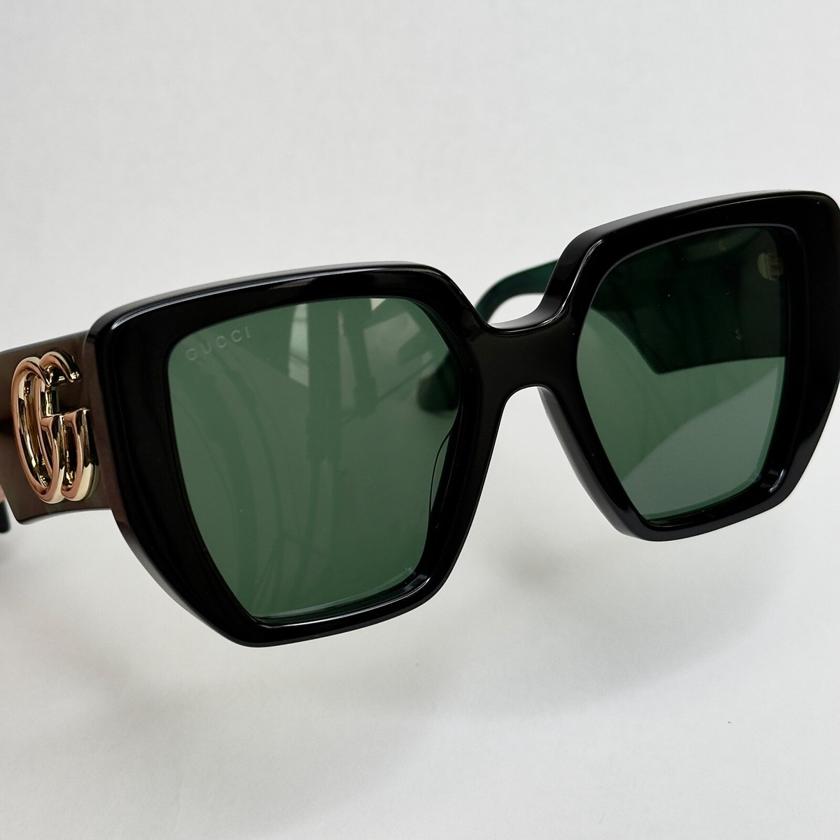 Gucci‎ GG0956S Green Oversized Sunglasses Square Frame Unisex Shades Retro Rare Gucci GG0956S Sunglasses | Select Eyewear main image 2