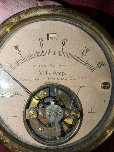 British Antique Brass Telegraph Meter - Zdjęcie 6 z 8