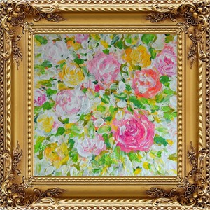 Arte Impresionismo Rosas Pintura de acrílico sobre tela flores Paisaje * |  eBay