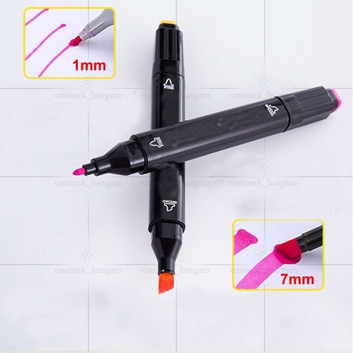 80x Marker Pen Set Dual Tip Heads Graphic Artist Craft Sketch TOUCH Markers Pens - Picture 3 of 14