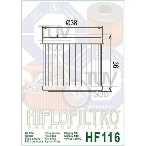 Filtro de aceite Hiflofiltro (x 10) para Husqvarna Te310 / Te310R (2011 a 2014) Foto 3 de 4
