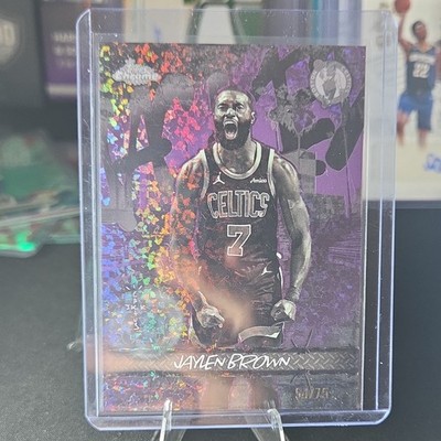 Topps 2025-26 Chrome Cactus Jack Jaylen Brown Celtics Jacked Up Purple /75