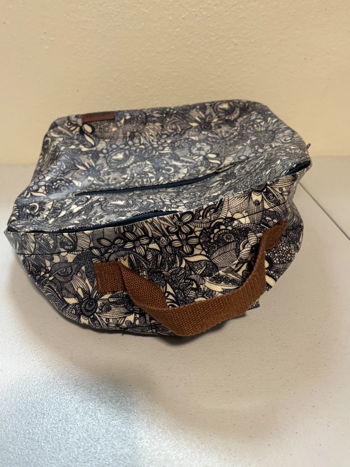 Sakroots Mochila Bolso Escuela Viaje Laptop Bolsillo Vinilo Azul Floral Foto 3 de 4