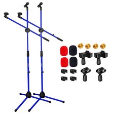 5 Core Microphone Stand Floor Height Adjustable w Extending Telescoping Boom Arm