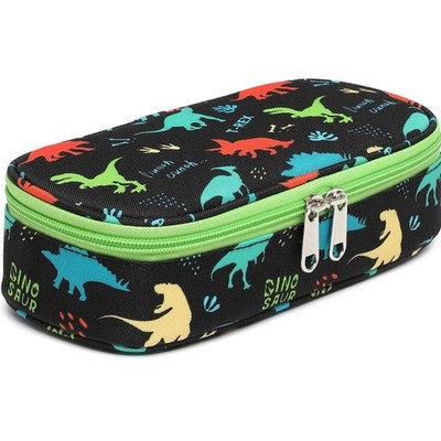 Federmäppchen Kinder Junge Mädchen Taschen   Dinosaurier Schwarz 23x10x6cm