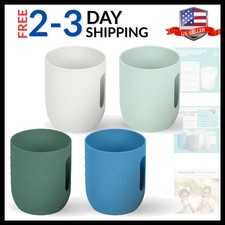 8oz Silicone Sleeves for Mason Jars 4-Pack Regular-Mouth Jar Covers for Gri...