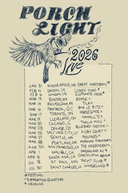 Porch Light Fall Tour 2026 Poster