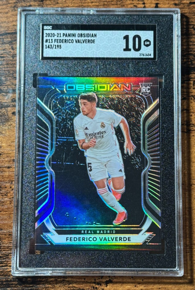 2020 Panini Obsidian Federico Valverde #13 RC Rookie #143/195 SGC 10