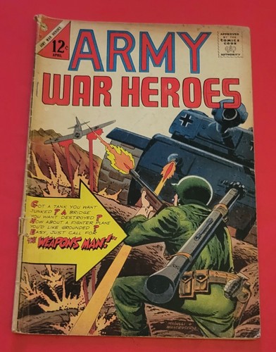 Army War Heroes #13 Charlton Comic Book 1966 New Bag and Board - Picture 2 of 3