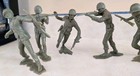 Set of 9 Louis Marx 1960's 6" WW2 WWII USMC Green Toy Plastic Soldiers Vintage  — photo 3