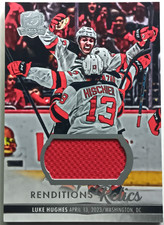 2023-24 UD The Cup Renditions Relics Luke Hughes New Jersey Devils