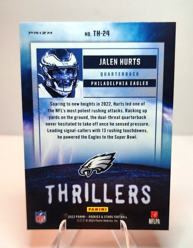 Jalen Hurts 2023 Rookies & Stars Thrillers Silver Prizm #TH-24 - Bild 3 von 3