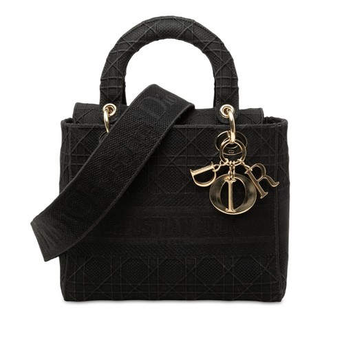 Dior Cannage Lady Delight Medium Handbag Shoulder Bag 2WAY M0565OREY Women Used