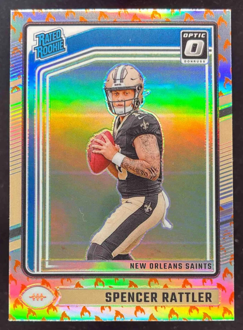 2024 Panini Donruss Optic Fire #289 Spencer Rattler Rated Rookie