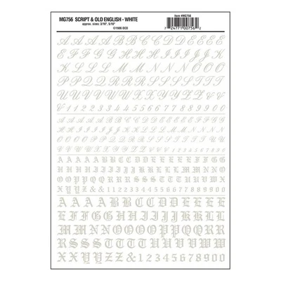 Woodland Scenics Schrift/Altenglische Buchstaben, Weiß (US IMPORT) - Image 1 of 2