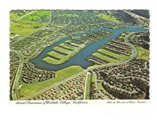 Aerial panorama of Westlake Village CA vintage postcard unposted