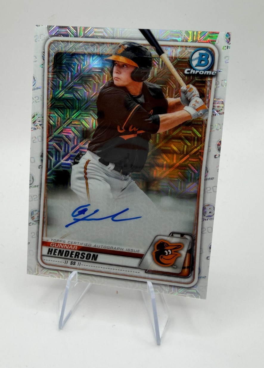 2020 Bowman Chrome Gunnar Henderson Mojo Auto Orioles Prospect