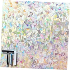  Window Privacy Film with Installation Tools, Static 17.5" x 78.7" Multicolor