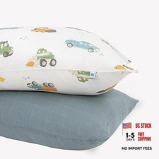 Standard Pillowcase 2 Pack Super Soft Breathable Set of 2 Work Trucks