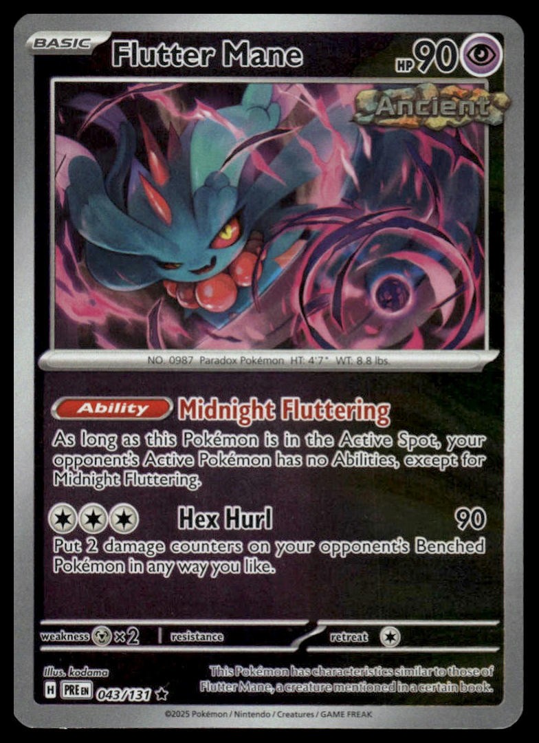 Flutter Mane SV: Prismatic Evolutions #043/131 Reverse Holo NM