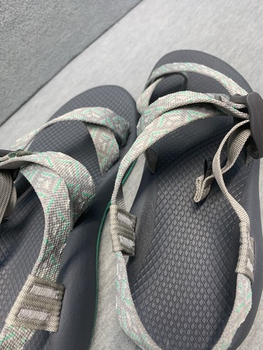 Chaco Z/2 Gray Turquoise Hiking Outdoor Water Sandals Size 9 - Picture 9 of 13
