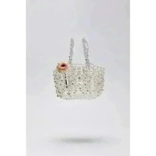 New Susan Fang BUBBLE WEAVE BASKET PEARL Bag