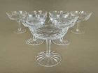 waterford crystal lismore champagne coupe sherbet glasses vintage (set of 7)