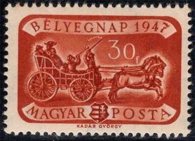 Ungarn 1947 Mi. 999 postfrisch ** 100% Tagesmarke, 30. f, Pferd