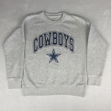 NFL Dallas Cowboys Sweater Kids 9/10 Gray Sweatshirt Pullover Casual