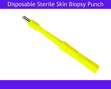 Punzón de biopsia dérmica desechable de 3,0 mm con tapa protectora | Estéril | Paquete de 50