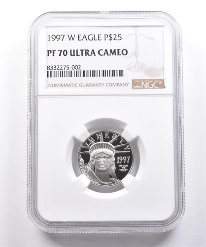 1997-W $25 American Platinum Eagle 1/4 Oz 0.25 Oz Platinum PF70 UCAM NGC *4980