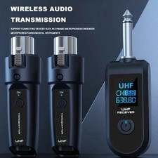 Wireless Microphone Converter XLR Transmitter Receiver Audio System Adapter UK