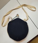 Civil War Reenactment Bulls Eye Plastic Canteen - Blue Wool Cover + Cork Stopper